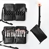Artist Professional Makeup Brush Waist Bag Large Capacity PU Cosmetic Pack Portable Multi Pockets Bag with Belt Strap 5