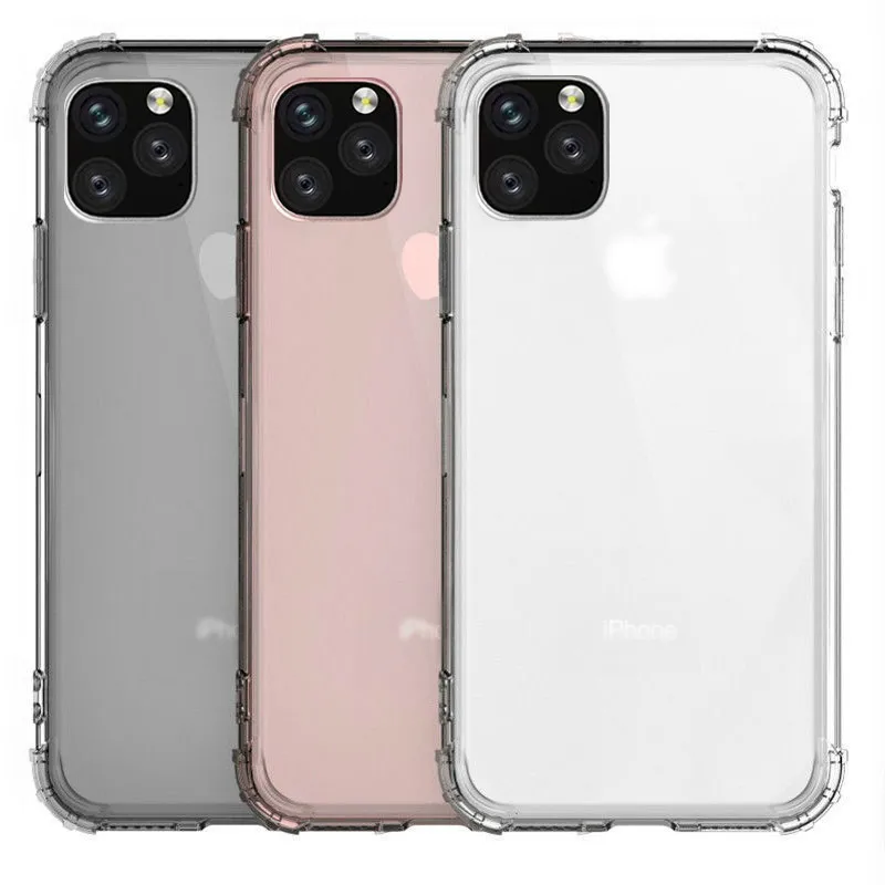 Защитный чехол для iPhone 11 Pro Max, четырехугловой усиленный прозрачный силиконовый чехол для iPhone XS XR 6 6S 7 8 Plus, чехол