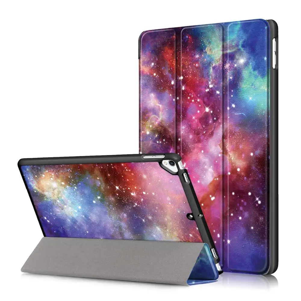 C Gold Smart PU Leather Case for iPad 10 2 2019 Case Cover for Apple iPad 7 7th