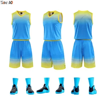 

HOWE AO men basketball Uniforms Set Men training jersey Basketball set blank college basketball jerseys basketball shorts custom