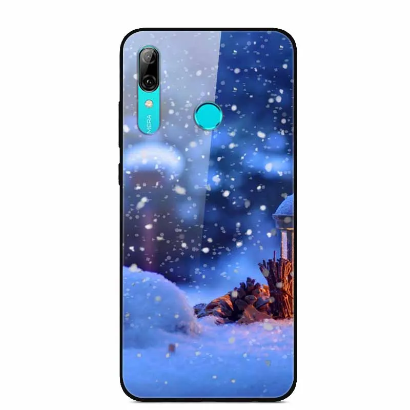 Рождественский чехол для huawei P Smart закаленное стекло, жесткий чехол для телефона huawei P Smart чехол PSmart Pro чехлы для P Smart Z - Цвет: 19