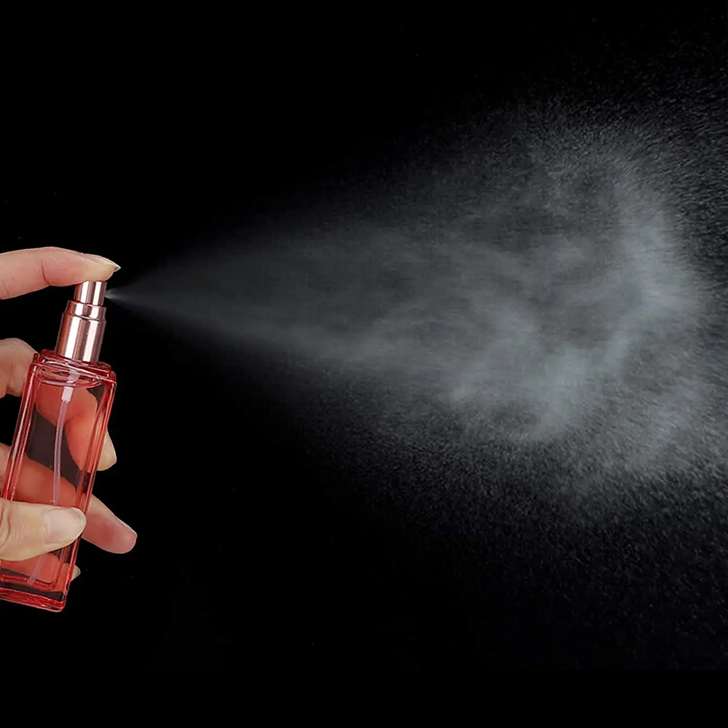 Glass Spray Bottles, 20ml 30ml Rose Gold Protable Refillable Atomizer Travel Perfume Bottle Fine Mist Sprayer