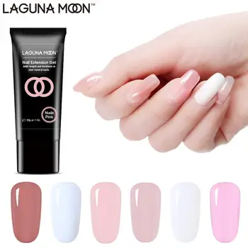 

Lagunamoon 30g Polygel UV Poly Gel Builder Nail Extension Slip Solution Enamel Fake Nail Form Brush Gel Polish Art Tool Set