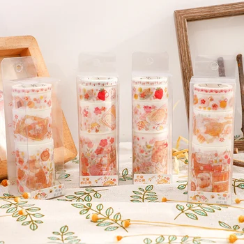 

4Pcs/lot lovely hamster and cat washi tape DIY decoration scrapbooking planner masking tape adhesive tape label sticker