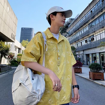

2020 Spring And Summer Korean Version Of European And American Style Casual Solid Color Short-sleeved Shirt