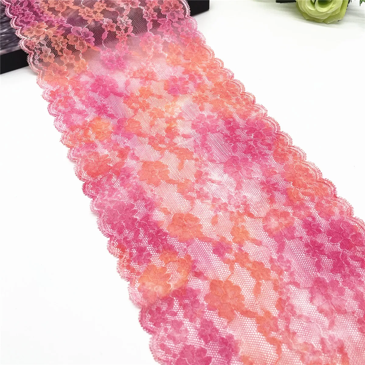 3y/lot 18cm Colorful Mix Elastic Stretch Lace Trim 1