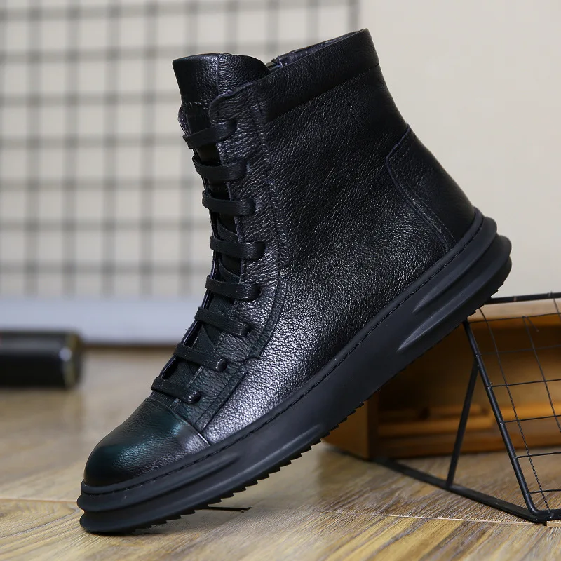 

Fashion Men's Boots Sport Male Ankle Shoes Luxurious Men Boots Shoes Flats Winter outdoor non-slip Military boots ZM-75