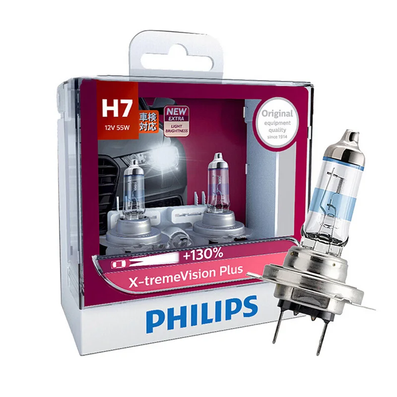 Philips H7 X-treme Vision Plus ECE утвердить 130% ярче 12В 55 Вт авто галогенная фара автомобиля лампа 12972XVP S2, квт×2