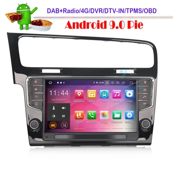 

9" Android 9.0 Touch Screen GPS Navi Radio RDS DAB Autoradio Stereo for VW GOLF VII/7 Bluetooth Navigation Wifi USB DVB-T2