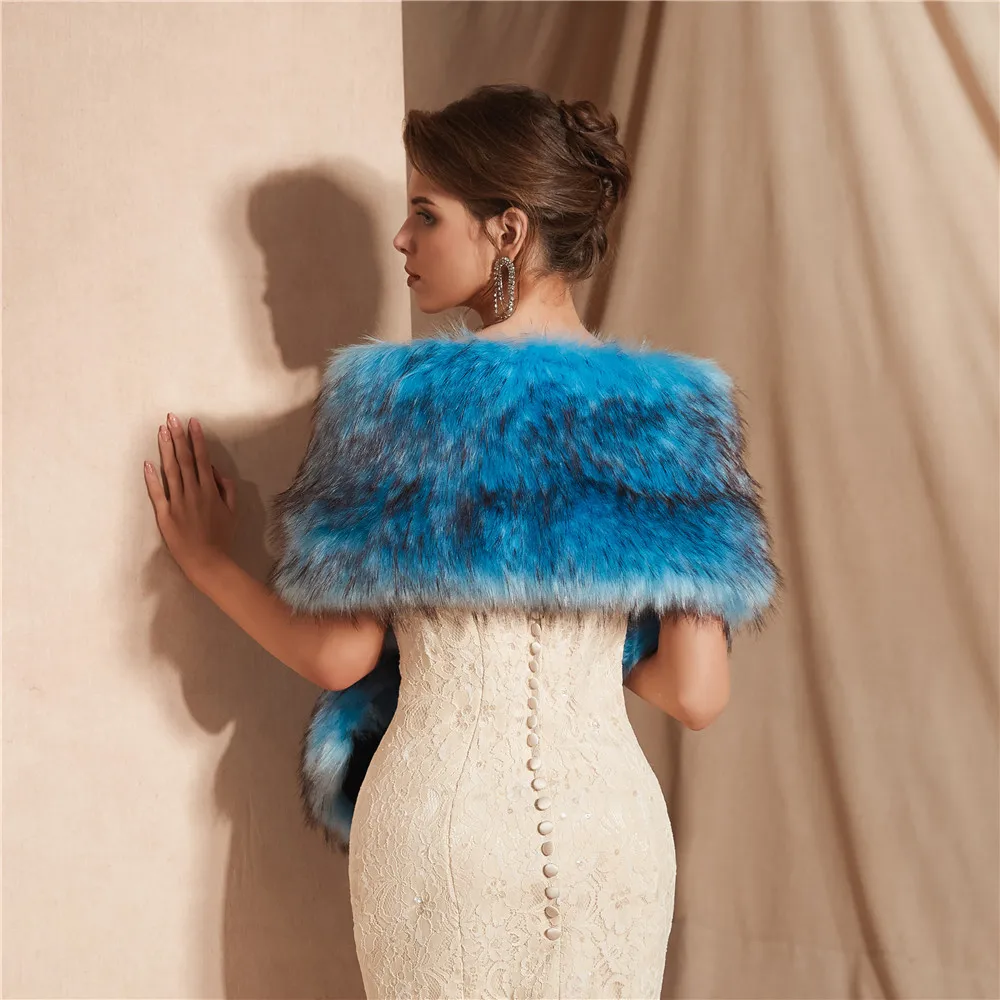 2019 Winter Warm Bridal Wedding Dress Wraps Faux Fur Bride Small Vest Cardigan Poncho Multicolor Long Wedding Shawl 2019 Winter Warm Bridal Wedding Dress Wraps Faux Fur Bride Small Vest Cardigan Poncho Multicolor Long Wedding Shawl
