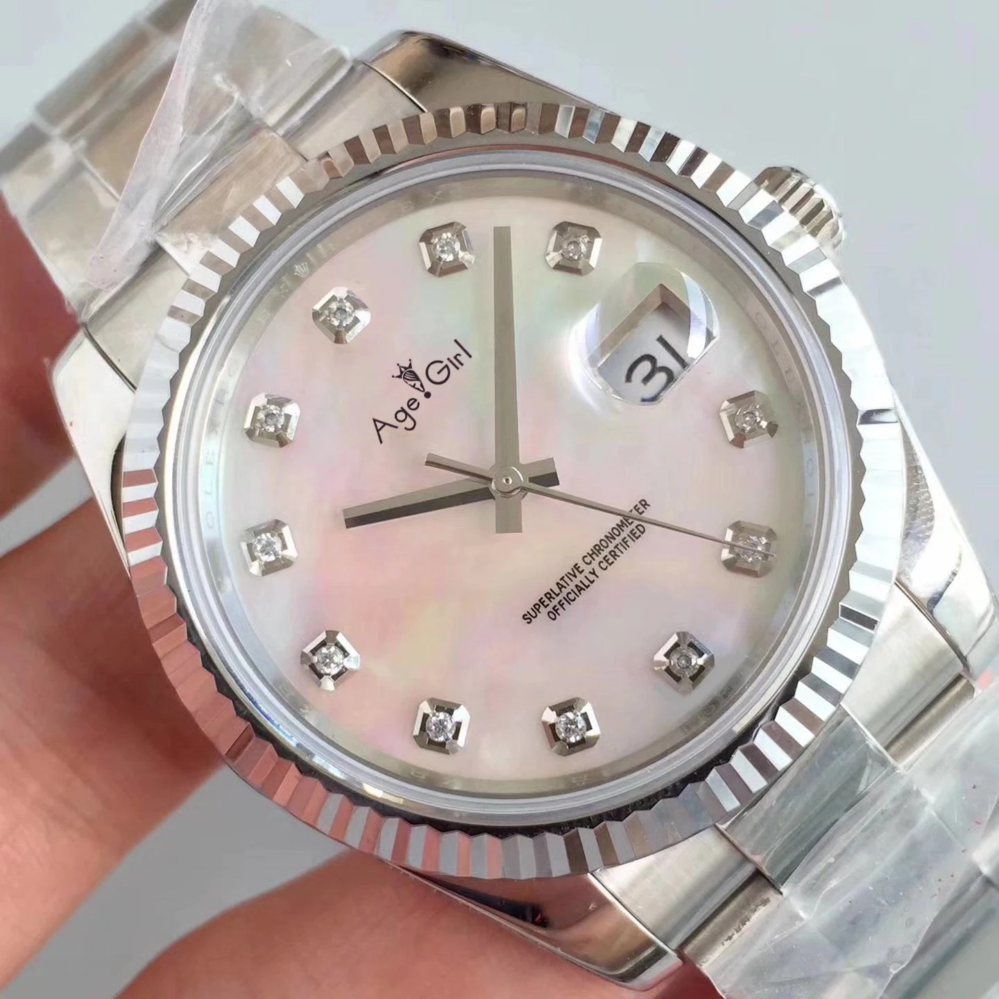 Роскошные брендовые новые мужские часы Datejust из нержавеющей стали автоматические механические сапфировые черные Синие Серые белые бриллианты 36 мм AAA