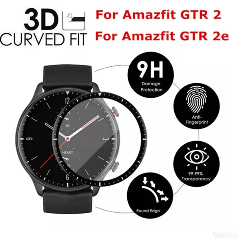 Купить Защитная 3d-пленка с закругленными краями для Huami Amazfit GTR 2 GTR2e чехол Watch GTR2 2e  | Смарт-аксессуары (1005003092702181)