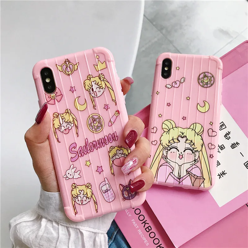Для iphone XS Max Роскошный чехол для телефона Sailor Moon XR X 8 7 6S Plus милые мягкие чехлы