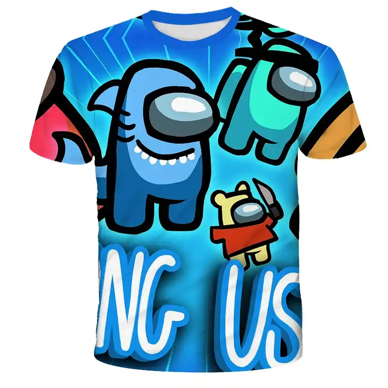 いたずら少年少女のファッションブランドtシャツ夏私たちの間で子供のゲームボディ整形機3d印刷半袖4 14 Tシャツ Aliexpress