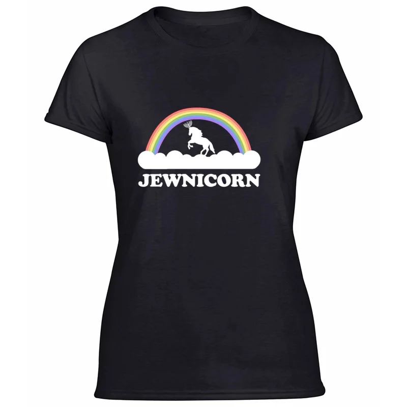 Модная забавная футболка Hanukkah Unicorn, Еврейская одежда, мужские милые футболки для взрослых, новинка, короткий рукав