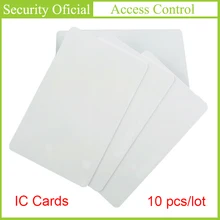 Ключевые карты контроля доступа 10 шт. RFID тег 13,56 МГц бесконтактные высокочастотные Jetons IC карты белый ПВХ посещаемость доступа NFC карта