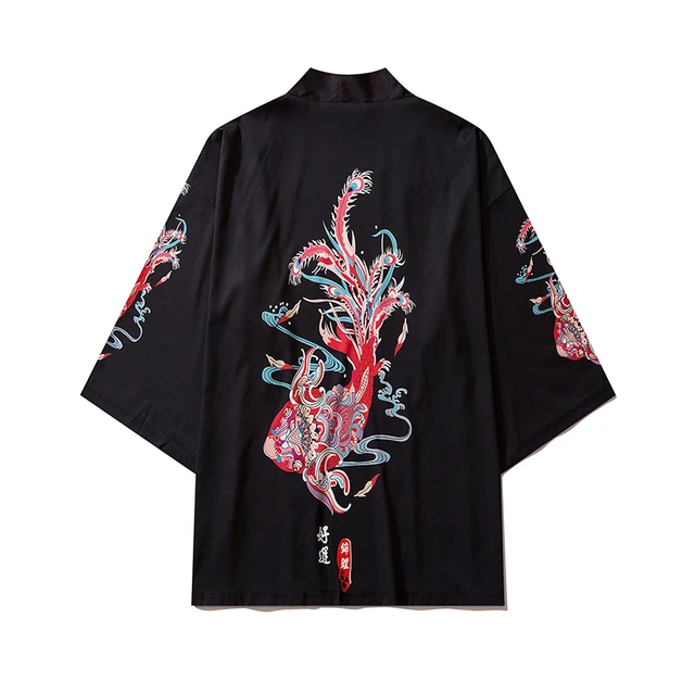 Bebovizi Japanese Style Cat Samurai Kimono Streetwear Men Women Cardigan Japan Harajuku Anime Robe Anime Clothes 2020 Summer 21606