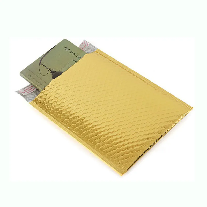 Packaging Shipping Bubble Mailers Gold Self Seal Padded Envelopes Bag Bubble Mailing Bags Gift Wrapping Storage 10pcs 23*29cm