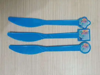 knife 6pcs Набор Русалочки для вечеринки на день рождения, океанские принадлежности для тематической вечеринки, гигантский бумажный шарик Русалочки, чашки баннеров, тарелки для девочек - Цвет: knife 6pcs