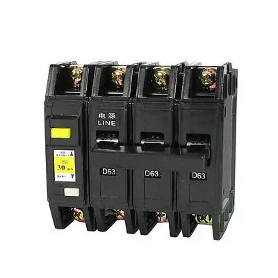 AC 220/380V 63A 3P 3P+ N миниатюрный выключатель din-рейка DZ12LE-63 C63