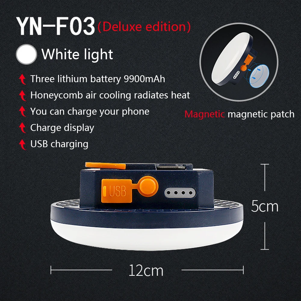 ZK30 LED Tent Light Rechargeable Lantern Portable Emergency Night Market Light Outdoor Camping Bulb Lamp Flashlight Home
