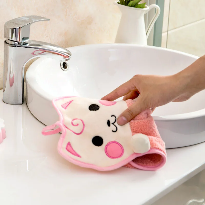 1 шт. милое мультяшное толстое полиэфирное подвесное полотенце практичное высокоэффективное водопоглощающее ручное полотенце кухонные посудомоечные инструменты