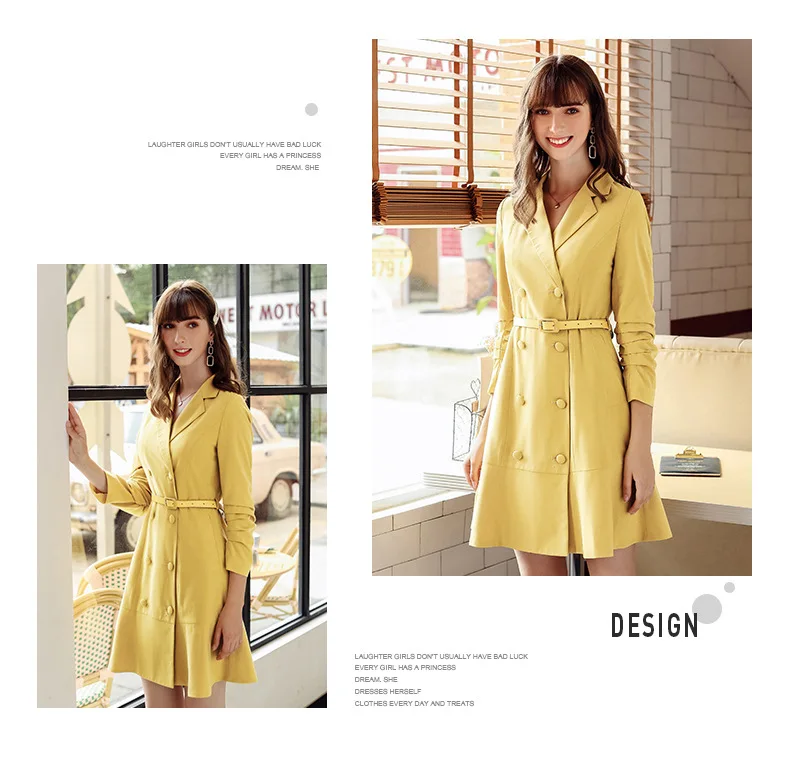 INNASOFAN/женское платье; сезон весна-осень; платье с рукавами три четверти с высокой талией; модное элегантное платье с v-образным вырезом и поясом и карманами