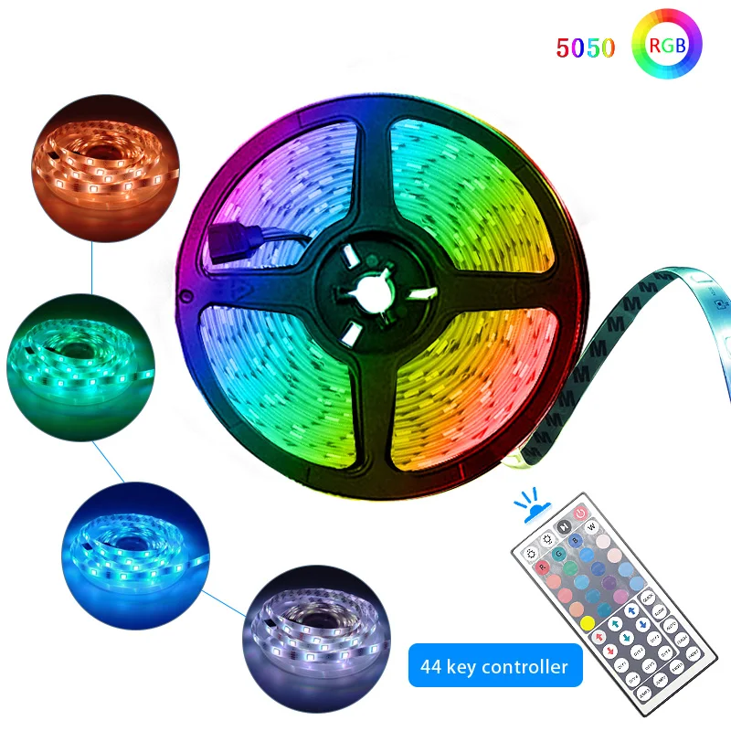 Светодиодная лента 5050 12 В постоянного тока гибкая неоновая rgb с источником