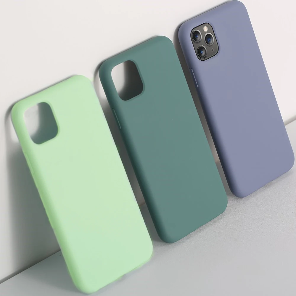 

Liquid Silicone Thin Case For iPhone 11 Pro 5.8 XS Max 6 6S 7 8 Plus X XR 5S SE 4S Original Candy Full Cover Soft Funda iPhone11