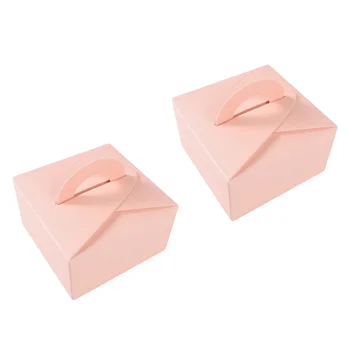 

15PCS Pink Portable Packing Boxes Cute Candy Container Gift Box Party Supplies Cookies Cake Boxes Birthday Decorations (Without