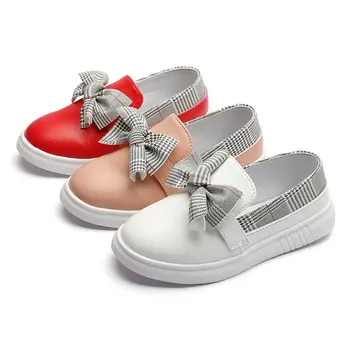 

2019 OUTAD Kids Shoes for Girls Spring Autumn Bow Tie Breathable Casual Shoes Anti-slip Shoes Kids Princess Girls Flat Shoes