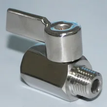 Мини 1/4 мужской 1/4 дюймовый Женский NPT латунный шаровой запорный клапан воды для воздуха и жидкости