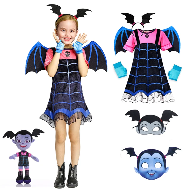 Disney Vampirina Cosplay Dress Girl Kids Princess Dress Up Christmas Halloween Costume Children Carnival Party Disguise Vampire 1