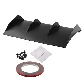 

Car Bumper ABS Black Universal Rear Bumper 4 Fins Curved Diffuser Fin Rear Bumper Universal Rear Bumper