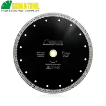 Special Offers SHDIATOOL 1pc Dia 9" Hot pressed sintered Mesh Turbo Diamond Saw blade 230mm Dry or Wet Cutting Disc For Ceramic Tile