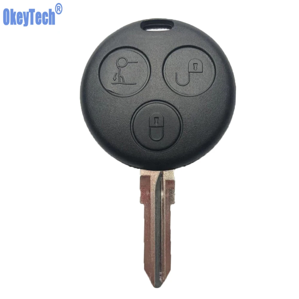 OkeyTech запасной Автомобильный ключ для Mercedes Benz SMART Fortwo 450 Forfour Roadster чехол с 3 кнопками