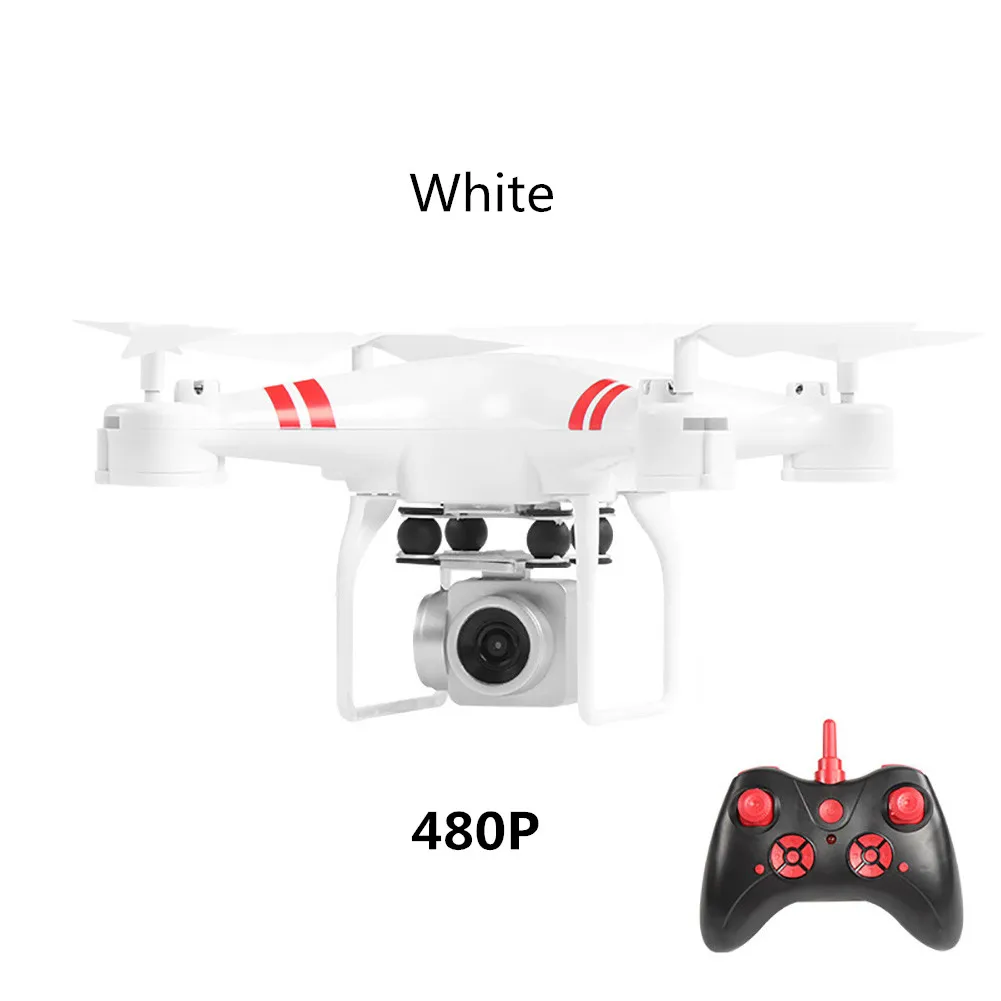 Дрон 4k камера HD Wifi Трансмиссия fpv Дрон с воздушным давлением фиксированная высота четырехосный Самолет rc вертолет Дрон с камерой - Цвет: White 480P