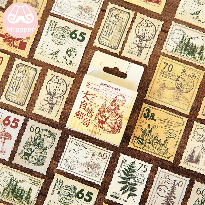 Mr. paper, 24 дизайна, винтажные Ретро Классические Стильные мини-наклейки для путешествий, скрапбукинг, планировщик, дневник, декоративные канцелярские наклейки