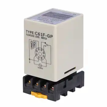 

Interruptor C61F GP AC220V 50/60HZ Liquid Floatless Level Switch Controller With Base Button Switch Liquid Level Controller