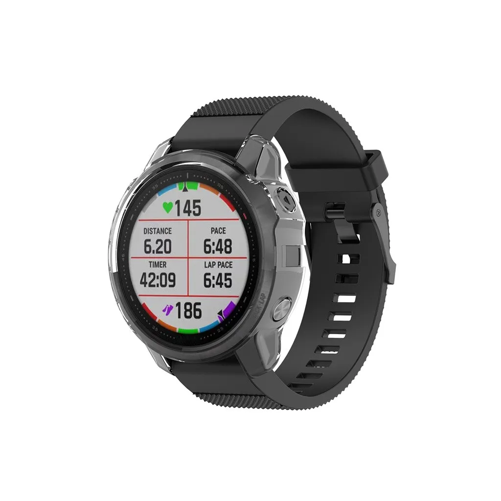 Для Garmin Fenix 6 6S 6X мягкий кристально чистый ТПУ защитный чехол рамка аксессуары для умных часов Fenix6 Fenix6X оболочка#1025