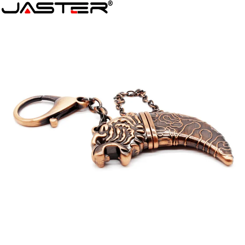 JASTER хит продаж металлическая головка тигра saber креативный USB флеш накопитель 2
