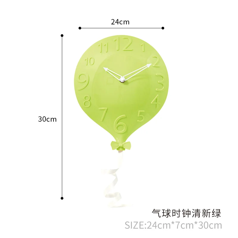 Cartoon Cute Wall Clock Balloon Creative Kids Wall Clocks Kitchen Modern Electronic Relogios Parede Stylish Wall Clocks AA50WC - Цвет: style2