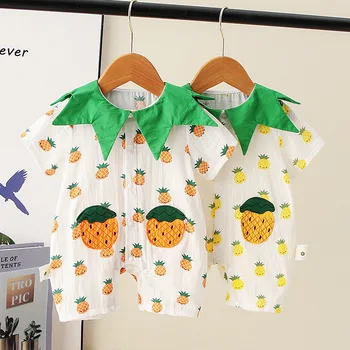 

Baby Summer Romper For Newborn Girl Boy Clothes Infant Baby Jumpsuit Overalls Print Pineapple Baby Girl Rompers Clothing 0-24M