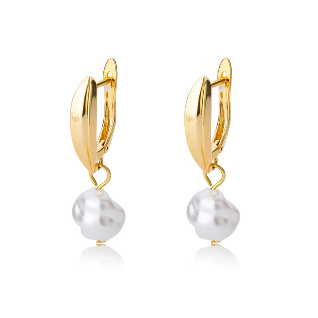Boucles d'oreilles circulaires pour femmes, Vintage, Punk, rondes, baroques, en perles, en acier inoxydable, Clip d'oreille circulaire, bijoux cadeau Mujer