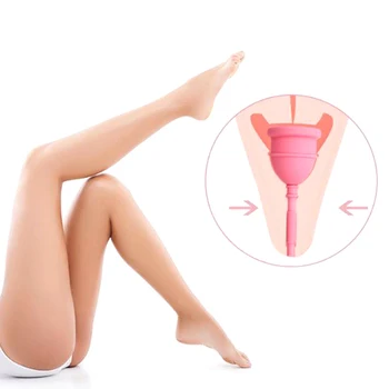 

Feminine Hygiene Menstrual Cup and Medical Grade Silicone Vaginal Cups For Women Personal Health Care New