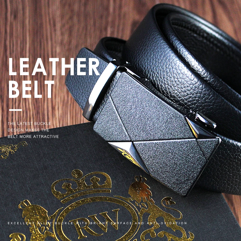 Famous Brand Belt Men Top Quality Genuine Luxury Leather Belts for Men,Strap  Male Metal Automatic Buckle Cinturones Hombre - AliExpress