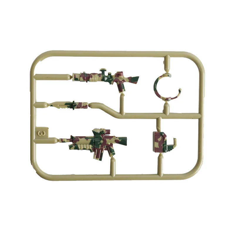 6Pcsset MOC Military SWAT Accessories Camouflage Weapon Set Guns Camo Bricks Building Blocks Model Sets DIY Toys For Children (8)