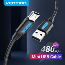 Vention przewód USB Mini USB 2.0 do Mini szybka ładowarka USB kabel danych do MP3 MP4 GPS aparat cyfrowy wideorejestrator samochodowy dysk twardy kabel USB
