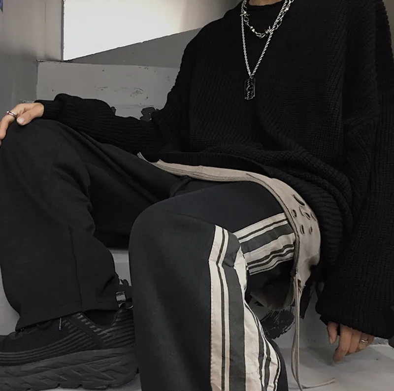 Winter Thick Sweater Men's Warm Fashion Solid Color O-neck Knit Pullover Man Streetwear Wild Loose Couple Sweater Clothes