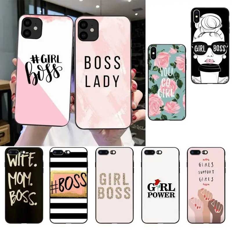 Чехол HTxian Boss lady Girl power для iPhone SE2 11 Pro XS MAX XR 8 7 6 Plus 5 5S SE | Мобильные телефоны и